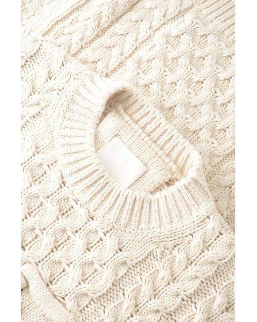 Givenchy White 4G Cable-Knit Sweater for men