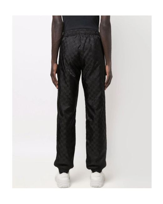 M I S B H V Black Logo-Monogram Tapered Joggers for men