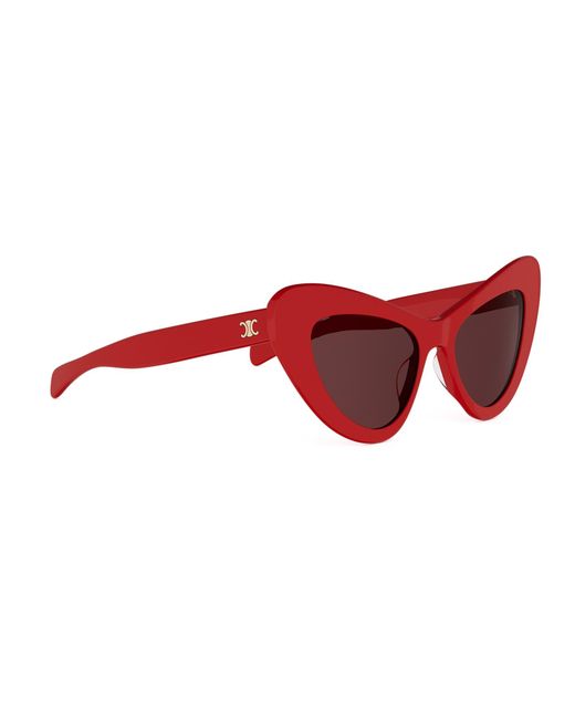 Céline Red Full-Rim Sunglasses