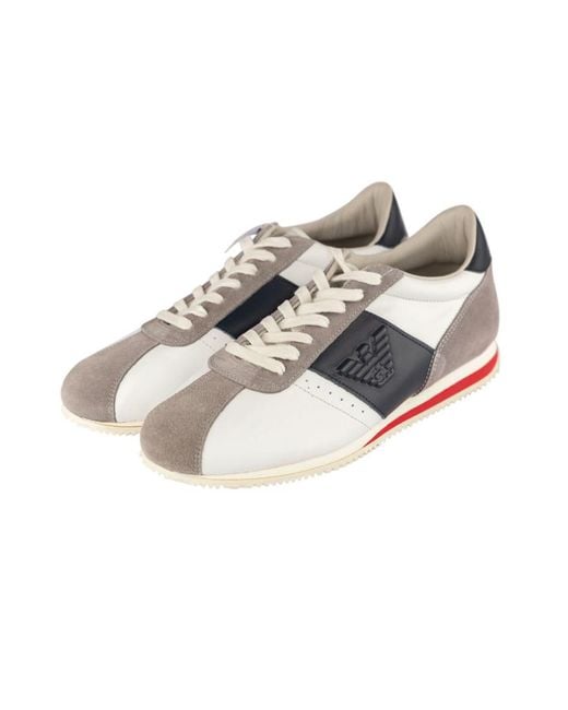 Emporio Armani Metallic Logo Casual Sneakers for men