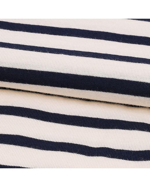 Saint James Blue Striped Crew-Neck T-Shirt for men