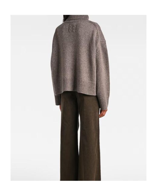Nili Lotan Brown Turtleneck Sweater