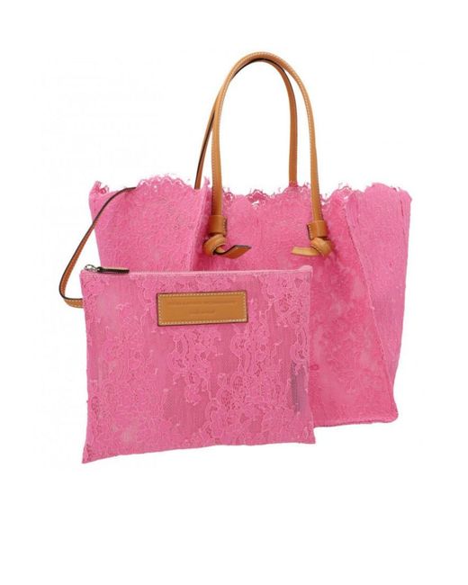 Ermanno Scervino Pink Logo Logo Handbag