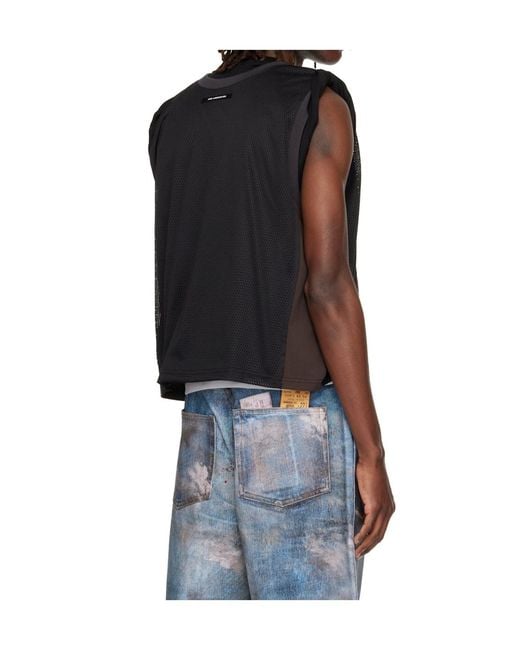 ANDERSSON BELL Blue Multi-Layer Patchwork T-Shirt for men