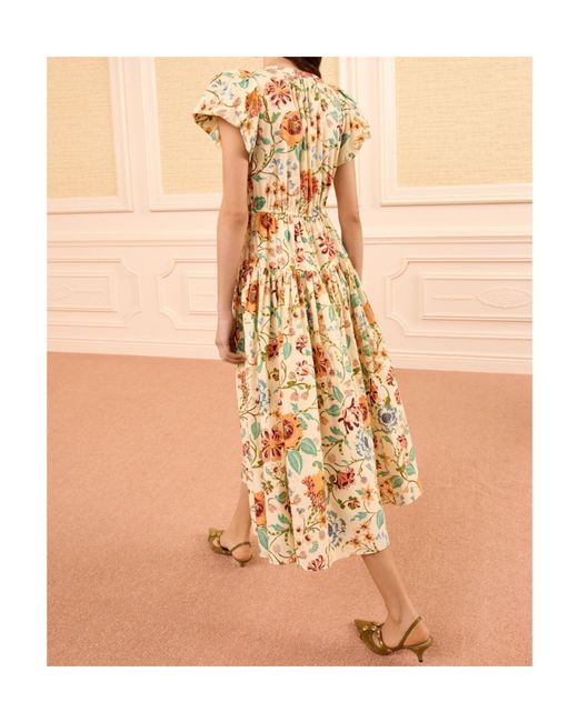 Ulla Johnson Metallic Pleated Midi Dress
