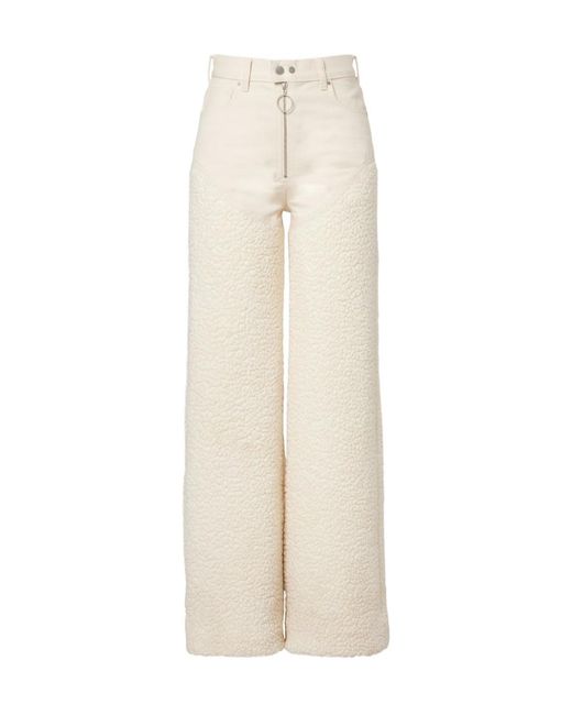 CORDOVA White Kozzy Wool-Blend Wide-Leg Pants