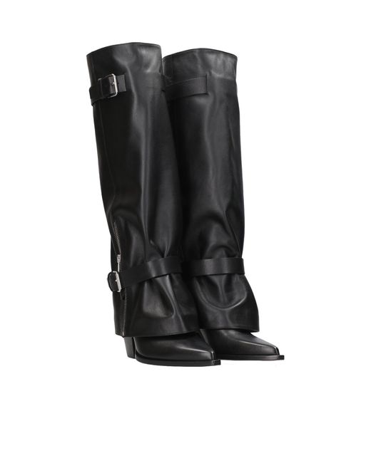 Elena Iachi Black Pointed Boots