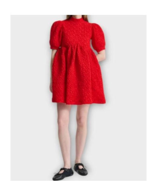 CECILIE BAHNSEN Red Short-Sleeved Dress