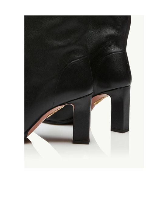 Aquazzura Black Calf-Length 100Mm Boots