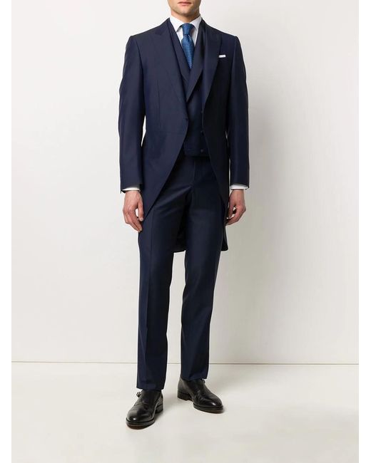 Canali Blue Slim Fit Wool Suit for men