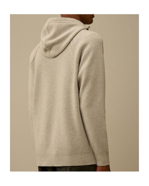 C P Company Natural Zip-Up Hoodie for men
