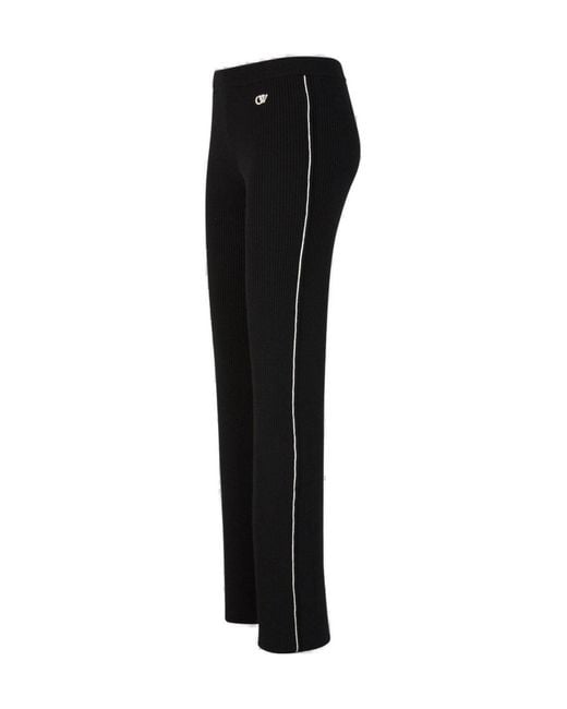 Off-White c/o Virgil Abloh Black High Waist Pleated Knitted Joggers