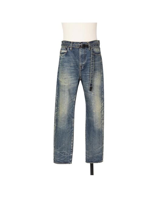 Sacai Blue Beyondexx Denim Jeans for men