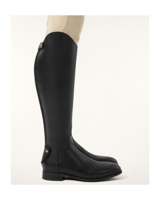 Loro Piana Black Horseriding High Boot for men
