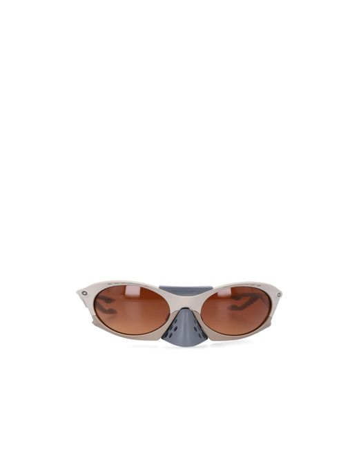 Oakley White Geometric Sunglasses for men