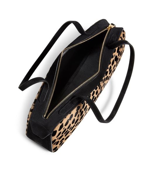 Khaite Black Simona Leopard-Printed Shoulder Bag