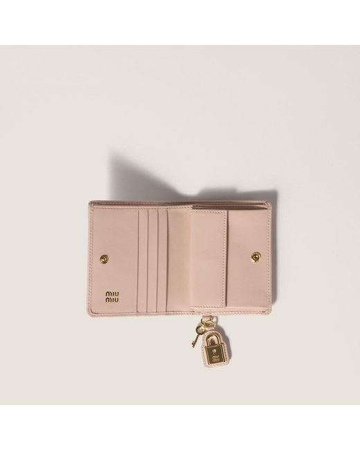 Miu Miu Pink Small Leather Wallet