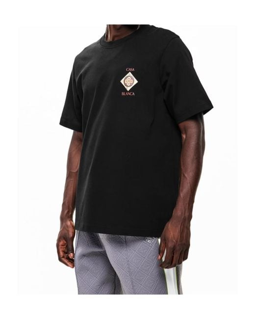Casablanca Black Printed T-Shirt for men