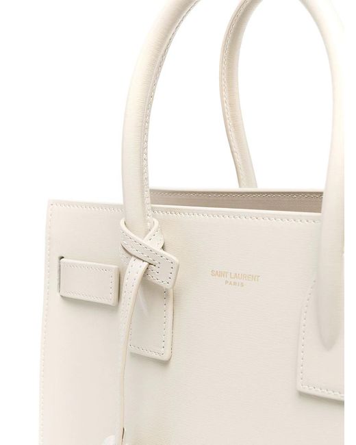 Saint Laurent White Sac De Jour Tote Bag