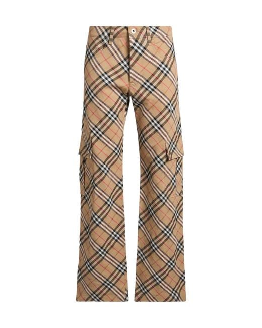 Burberry Natural Printed Cargo Pants