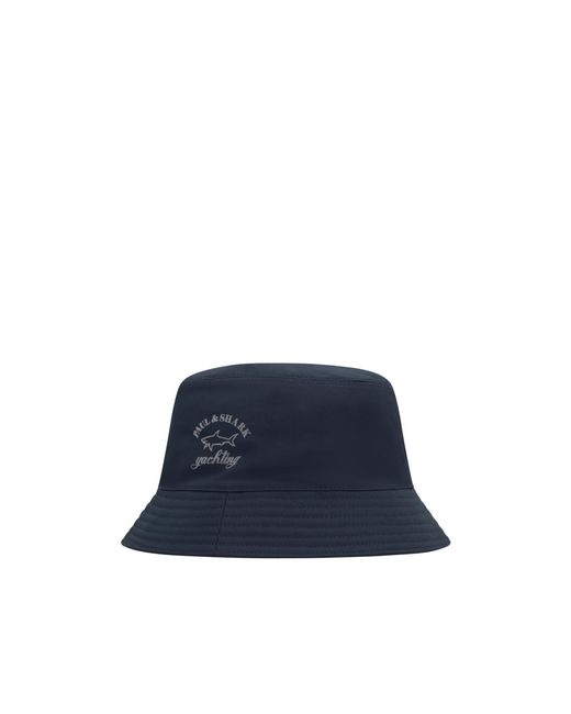 Paul & Shark Blue Logo Printed Bucket Hat for men