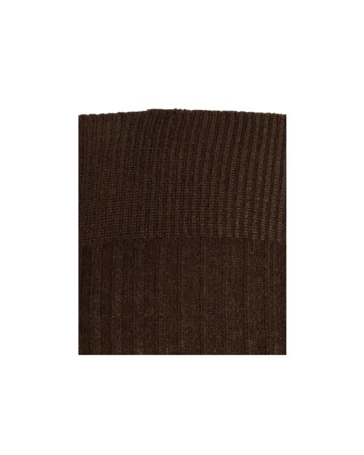 Max Mara Brown Ribbed Socks