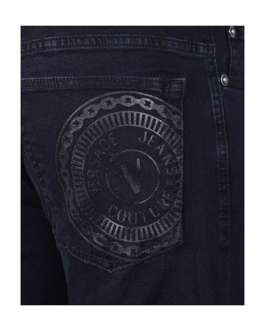 Versace Jeans Blue Mid-Rise Skinny Jeans for men