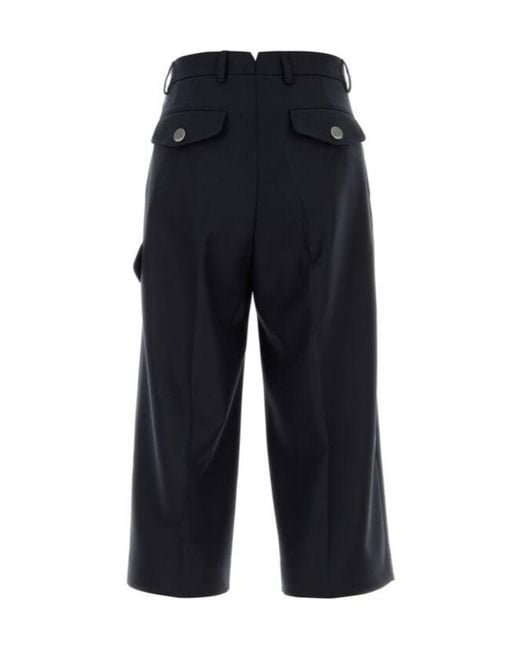 AMI Blue Straight Hem Bermuda Shorts for men