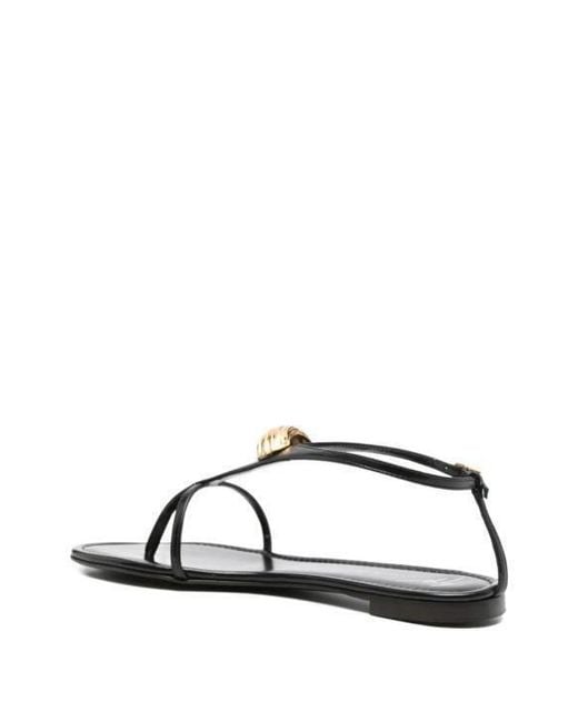 Giuseppe Zanotti Brown Open-Toe Flat Sandals