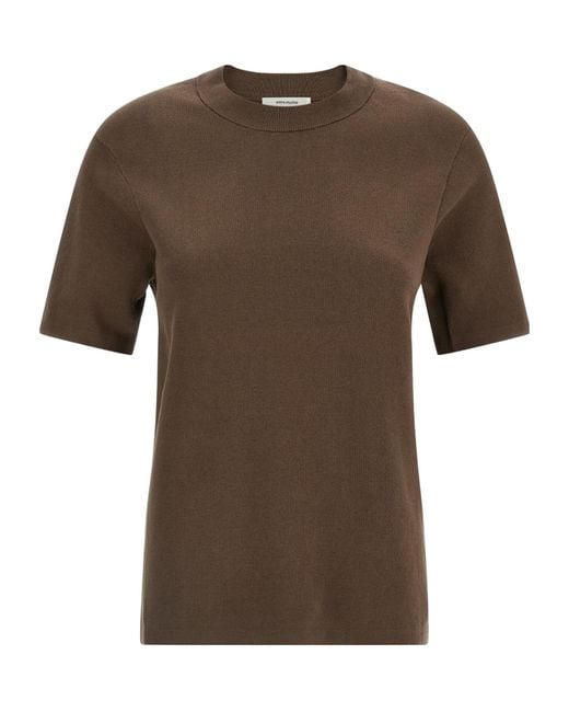 Entire studios Brown Slim Fit Crew Neck T-Shirt