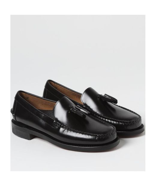 Sebago Black Round-Headed Love Shoes for men