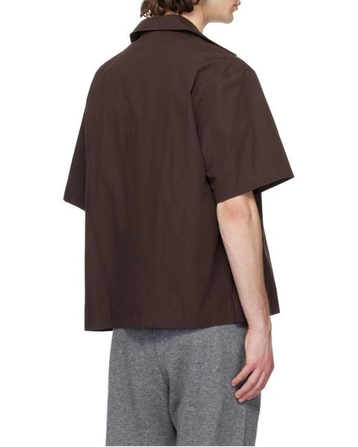 Entire studios Brown Short-Sleeve Pajama Shirt