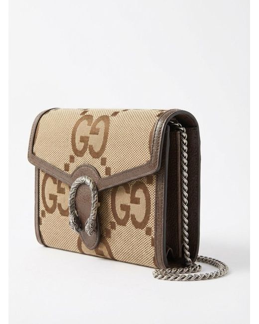 Gucci Natural Dionysus Jumbo Gg Chain Wallet