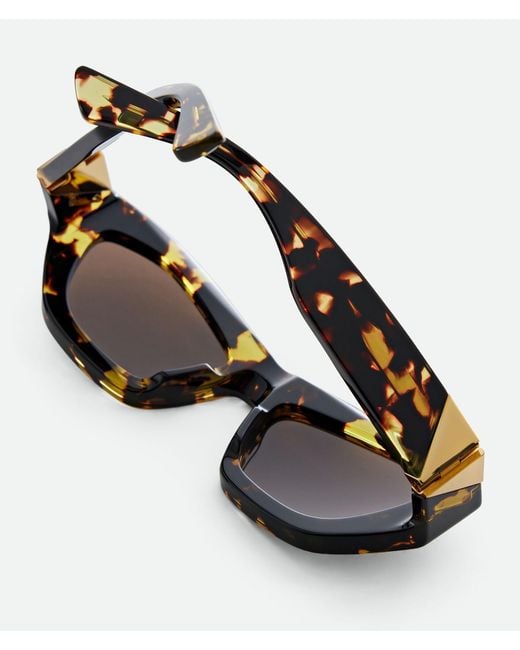 Bottega Veneta White Reace Oval Sunglasses
