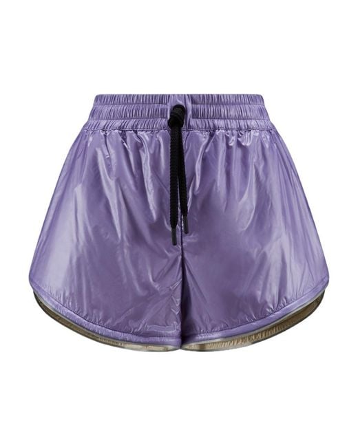 Moncler Purple Ripstop Shorts