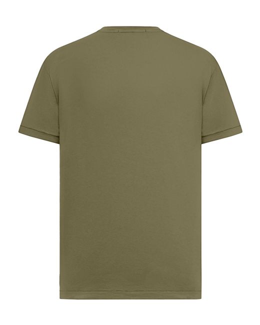 Stone Island Green Logo Cotton T-Shirt for men