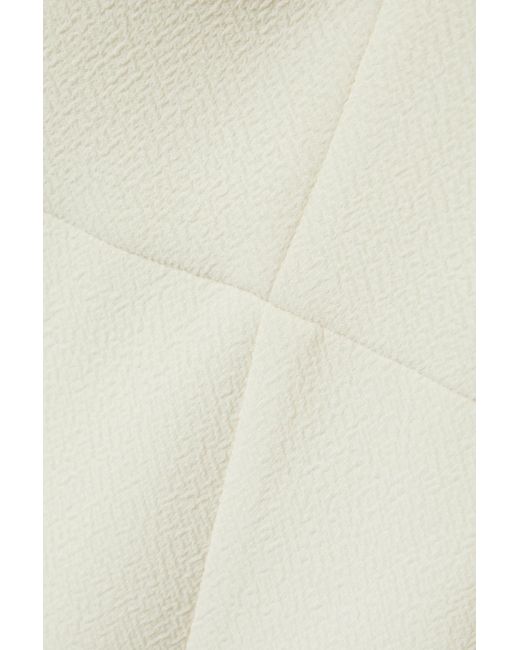 Emilia Wickstead White Switzy Cape-Effect Cloqué Midi Dress