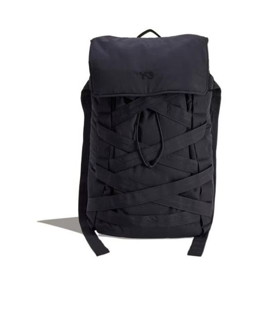 Y-3 Blue Cinch Backpack for men