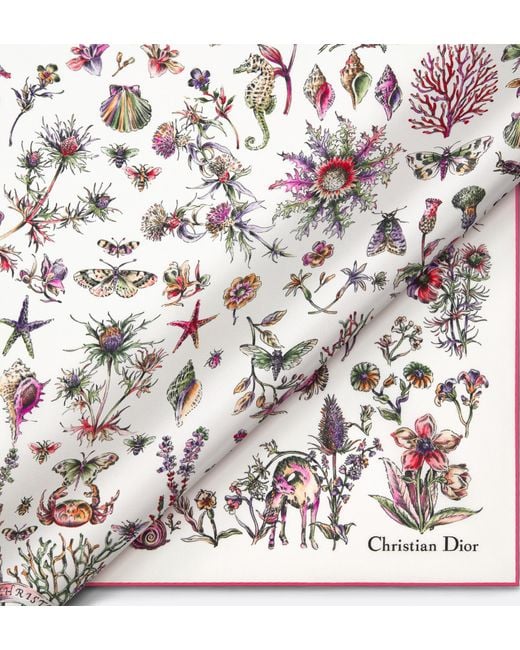 Dior White Cabinet De Curiosités 70 Square Scarf