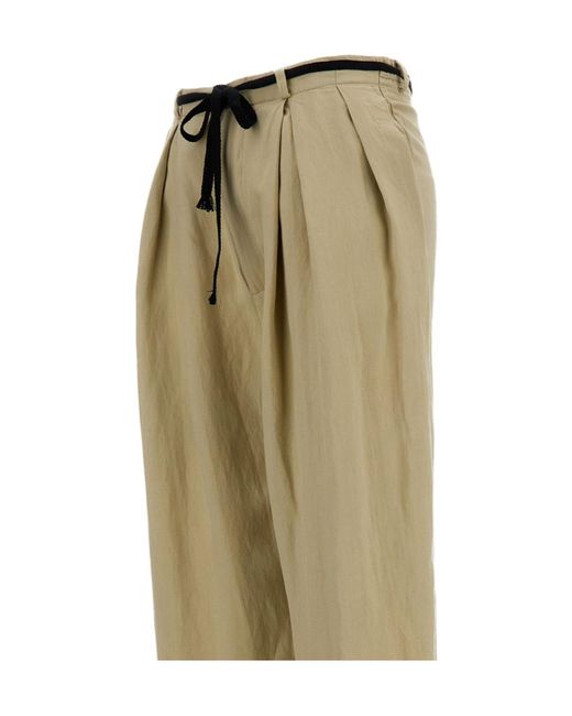 Barena Green Drawstring Pleated Trousers