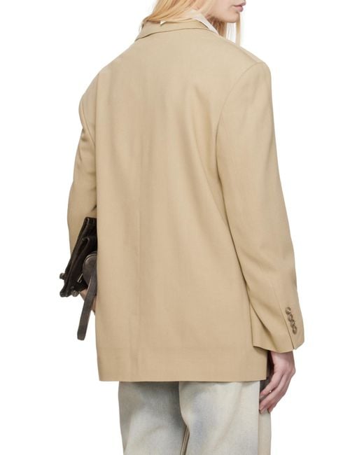Acne Natural Single-Breasted Blazer