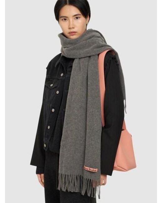 Acne Gray Fraser Detail Scarf