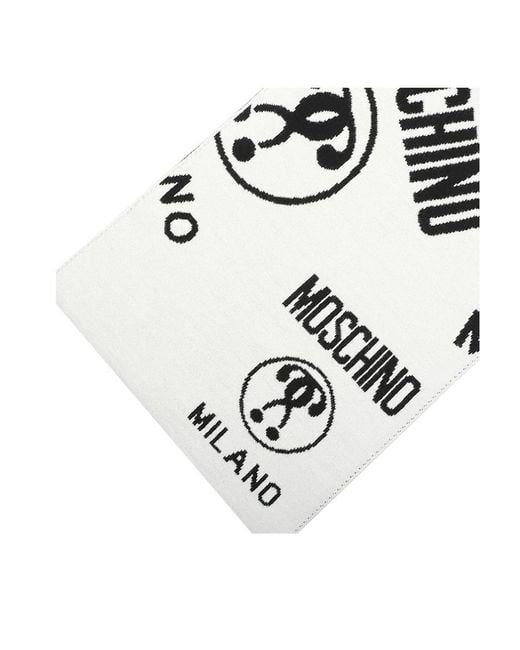 Moschino White Logo Detail Scarf for men
