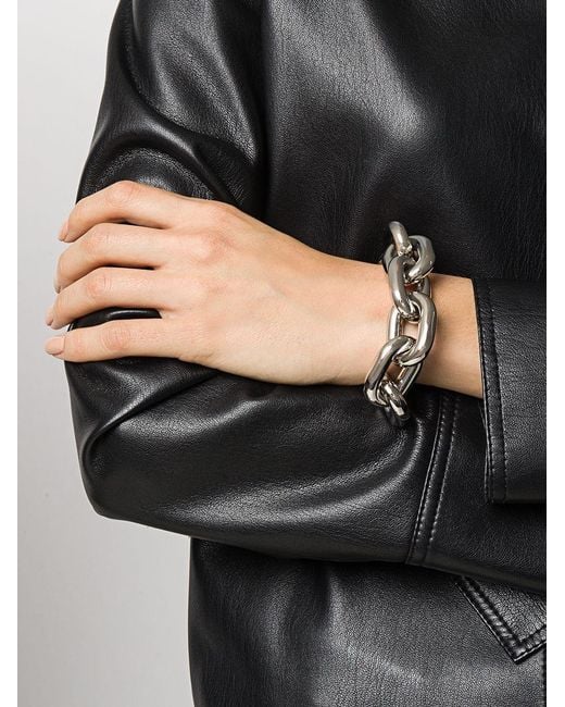 Rabanne Metallic Chain-Linked Bracelet