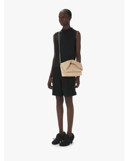 J.W. Anderson Natural Large Twister Raffia Shoulder Bag