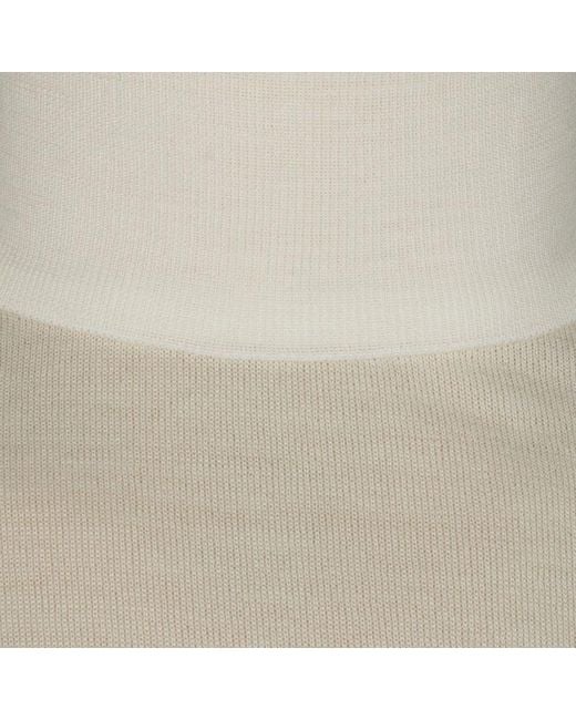 John Smedley White Cherwell Roll Neck Jumper for men