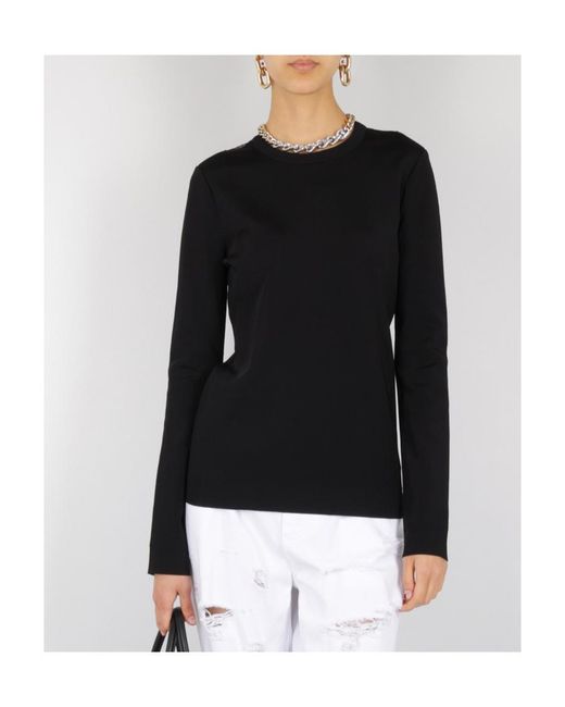 Givenchy Black Long-Sleeve Round-Neck T-Shirt