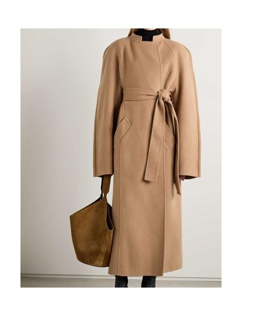 Khaite Natural Rothen Self-Tie Belted Coat