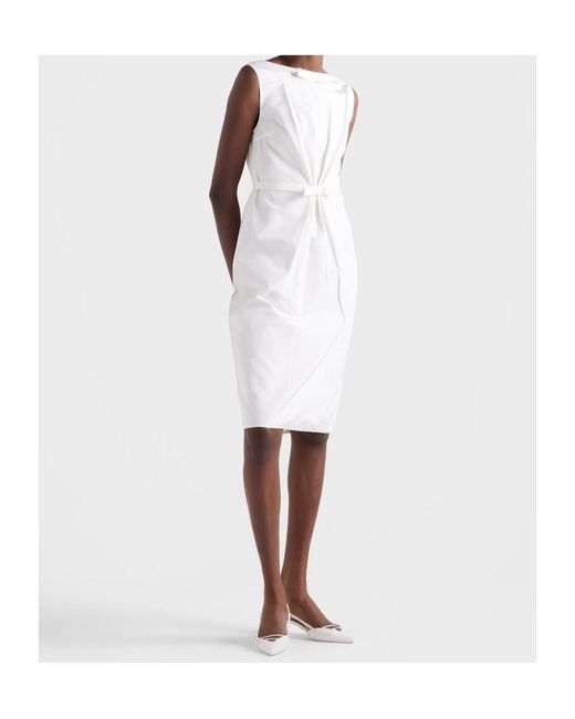 Prada White Faille Dress