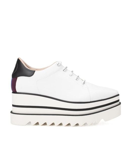 Stella McCartney White Sneak-Elyse Platform Sneakers
